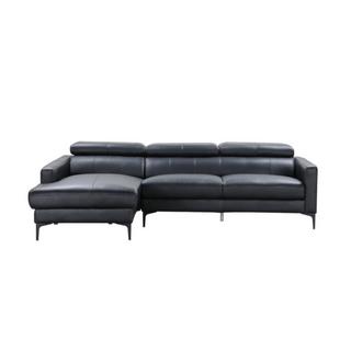 Vente-unique Ecksofa Leder Büffelleder Ecke Links FLORENCE  