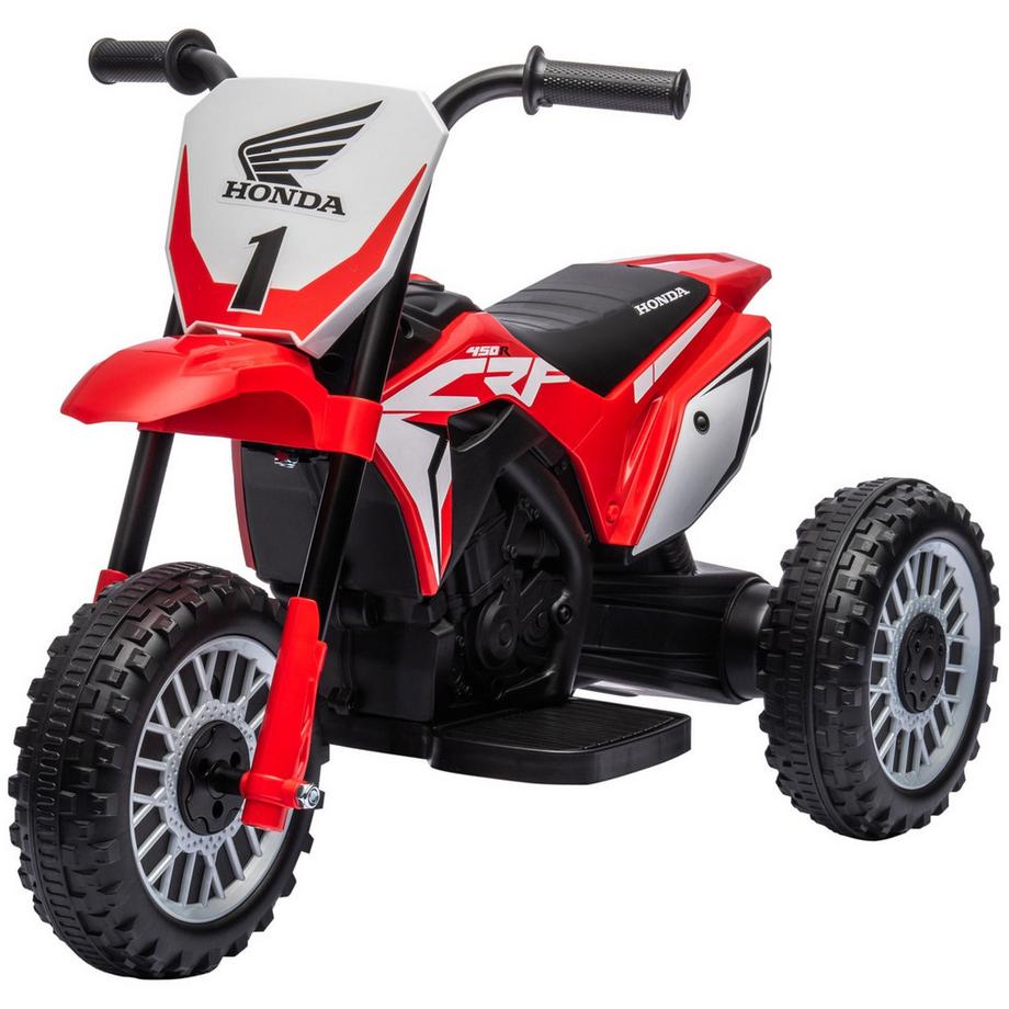 Northio  Kinder Elektro-Motorrad 6V mit Hupe & Startup-Musik, Kinderfahrzeug für 1,5-3 Jahre, 3km/h, Rot, sicherer Fahrspaß 