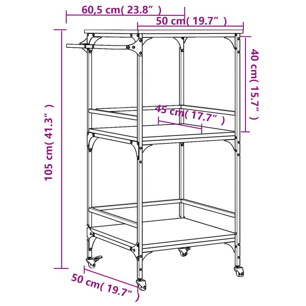 VidaXL carrello da cucina Legno multistrato  