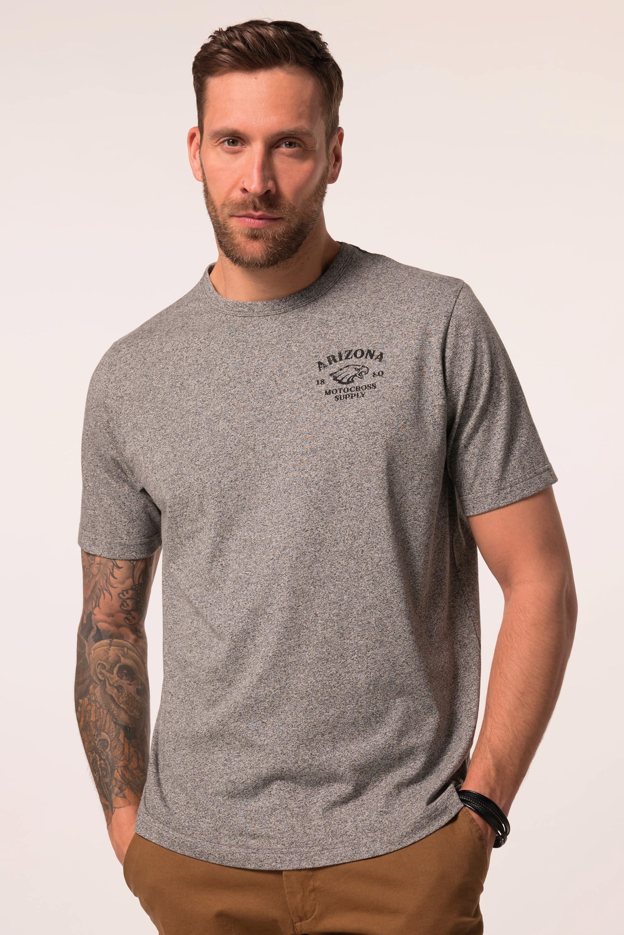 JP1880 T-shirt Manches Courtes Imprimé Poitrine Jersey Chiné  