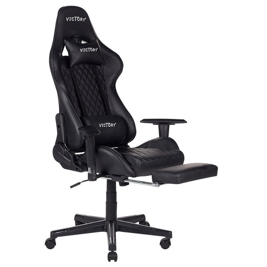 Beliani Siège de gaming en Cuir PU Rétro VICTORY  