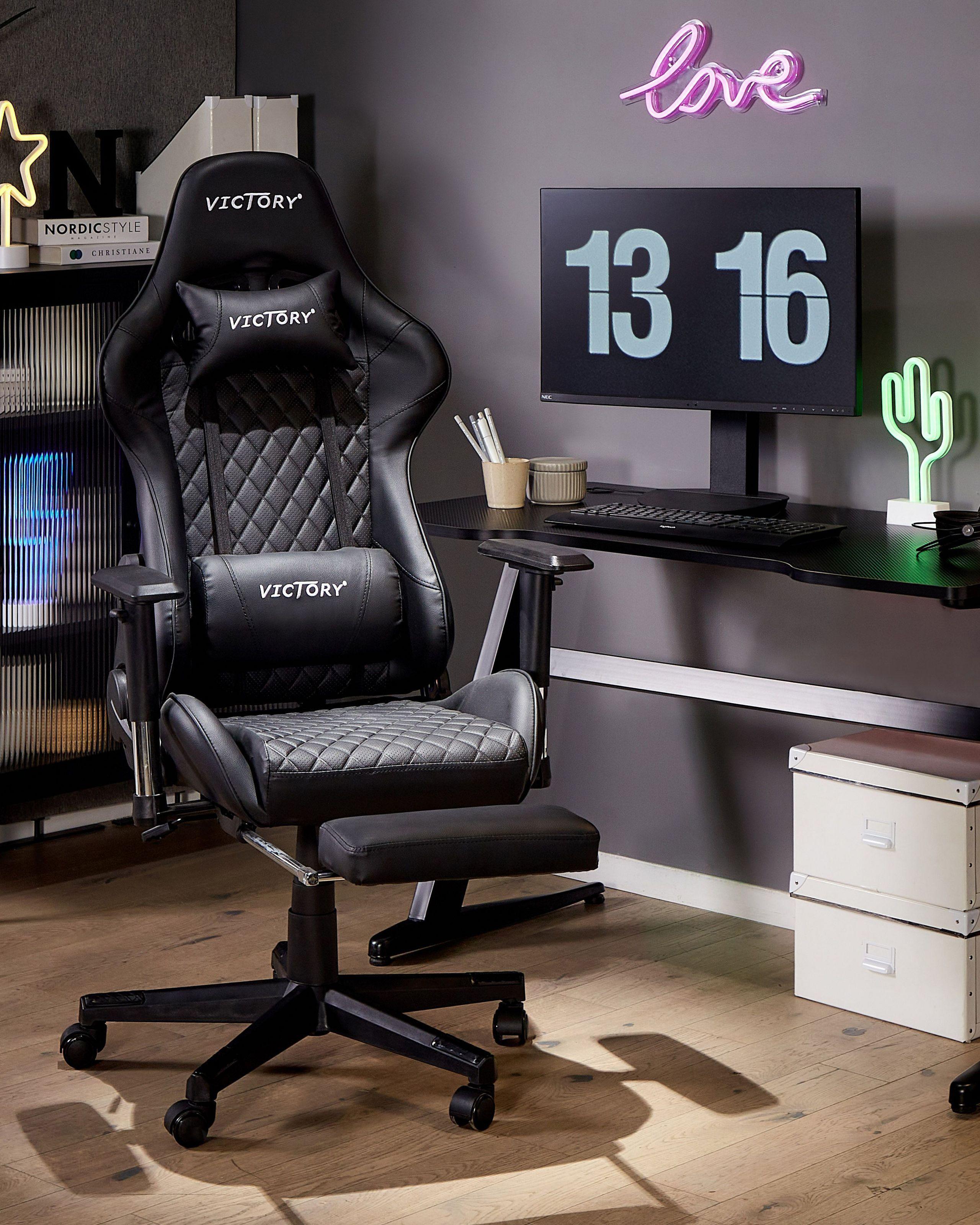Beliani Gaming Stuhl aus Kunstleder Retro VICTORY  
