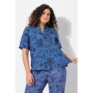 Ulla Popken Chemisier Col Classique Manches Courtes Holiday  