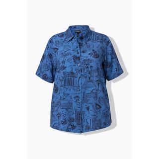 Ulla Popken Chemisier Col Classique Manches Courtes Holiday  