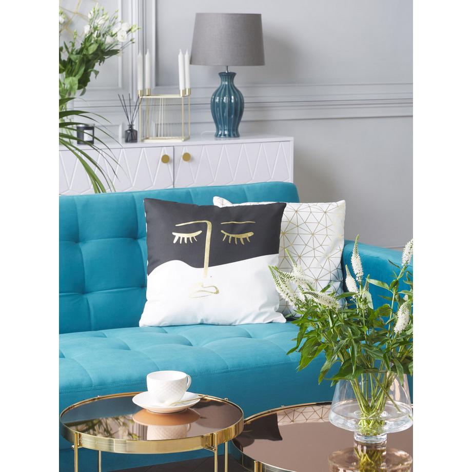 Beliani Dekokissen 2er Set aus Baumwolle Modern ABELIA  