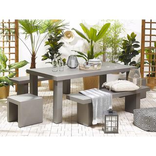 Beliani Set da pranzo per 6 persone en Cemento fibrorinforzato Industriale TARANTO  