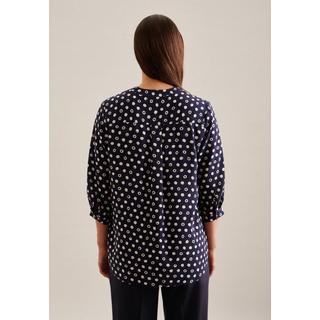 Seidensticker  Blouse à col montant A Pois Manchon 3/4 Col 