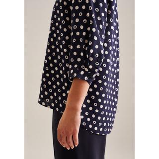 Seidensticker  Blouse à col montant A Pois Manchon 3/4 Col 