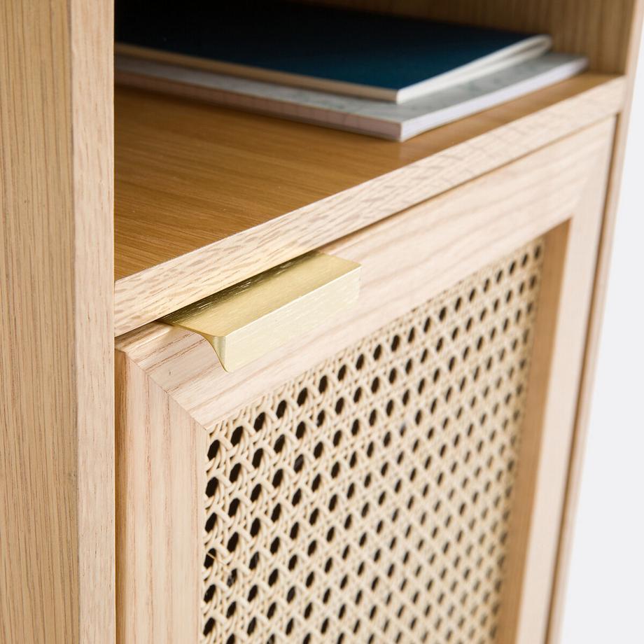 SO'HOME Rollcontainer Loris mit Rattangeflecht  