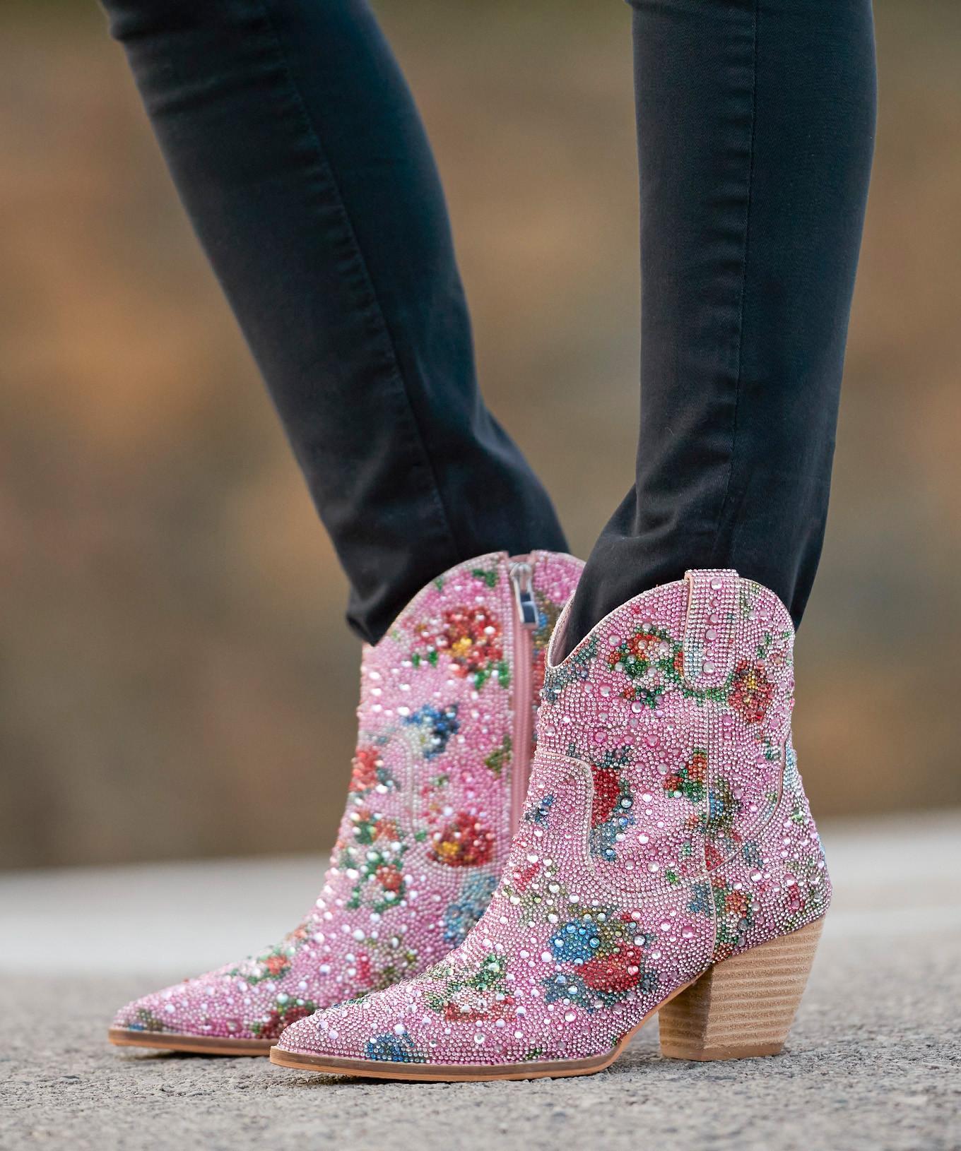 Joe Browns  Western-Stiefeletten mit Blumen und Diamanten 