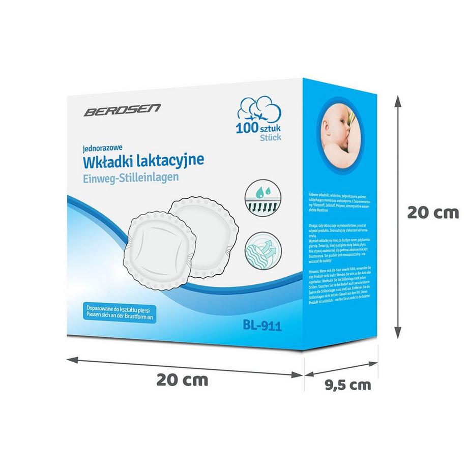 B2X  Coussinets d'allaitement ultraabsorbants pour mères qui allaitent - Berdsen BL-911 