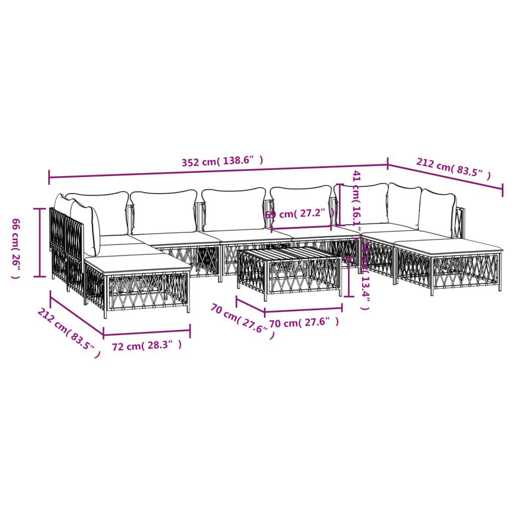 VidaXL Garten lounge set stahl  