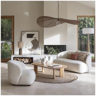 Blanc d'Ivoire Sofa Lisette Bouclé creme 170  