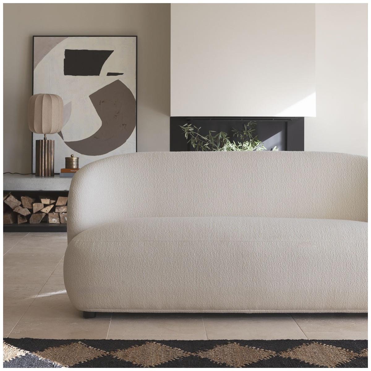 Blanc d'Ivoire Sofa Lisette Bouclé creme 170  