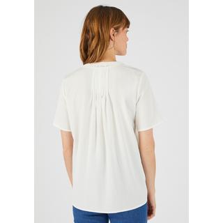 Damart  Bluse mit Falten und Makramee 