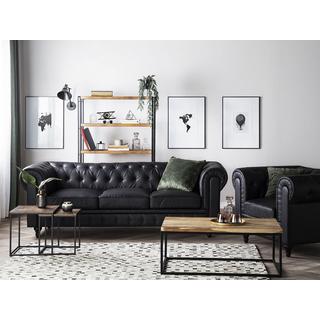 Beliani Canapé 3 places en Cuir PU Glamour CHESTERFIELD  