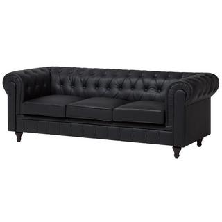 Beliani Divano 3 posti en Pelle sintetica Glamour CHESTERFIELD  