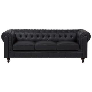 Beliani Canapé 3 places en Cuir PU Glamour CHESTERFIELD  