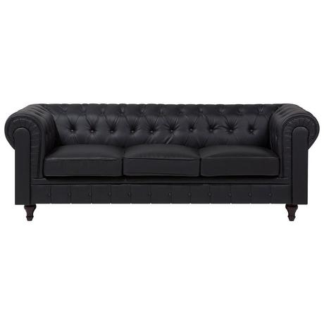 Beliani Canapé 3 places en Cuir PU Glamour CHESTERFIELD  