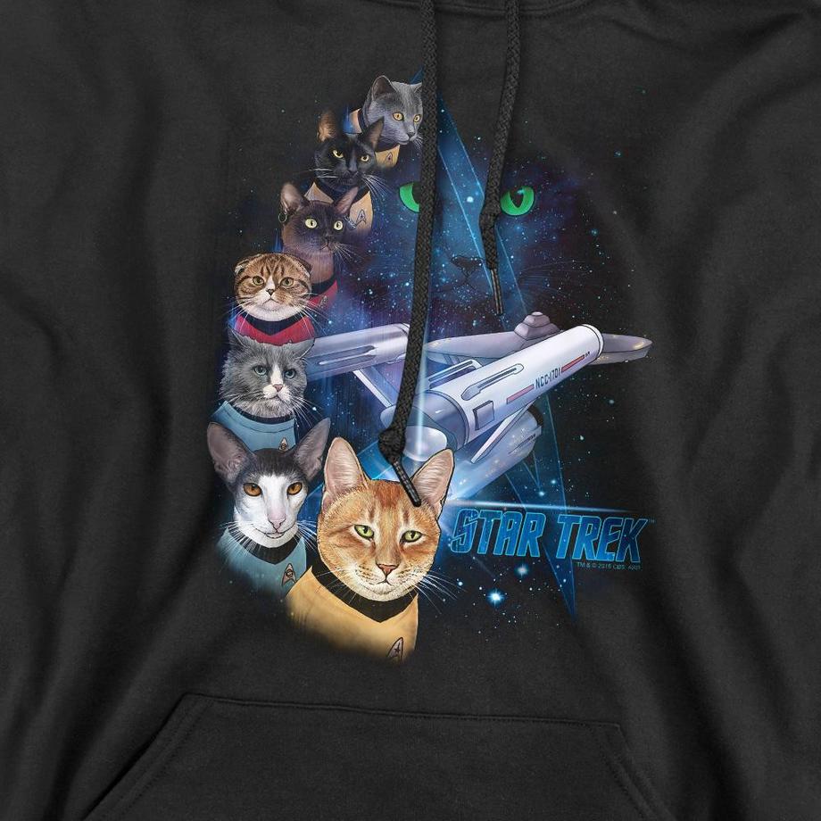 Star Trek Feline Galaxy Felpa con cappuccio  