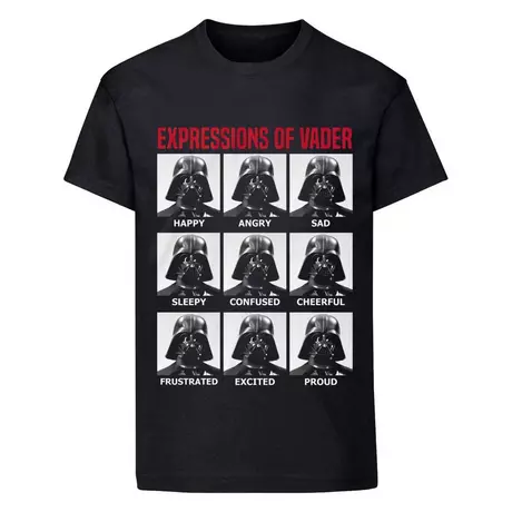 STAR WARS Expressions Of Vader TShirt  Nero