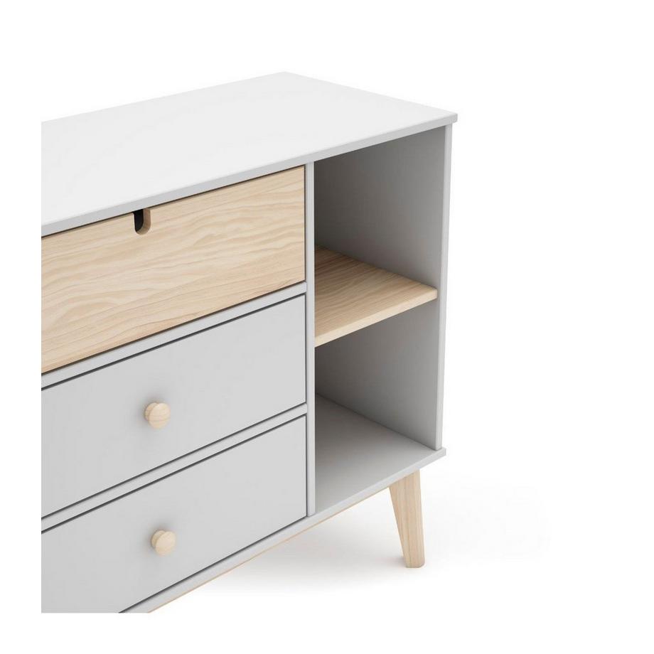Calicosy Commode 3 Tiroirs et 2 Niches L90 cm - Estefania  
