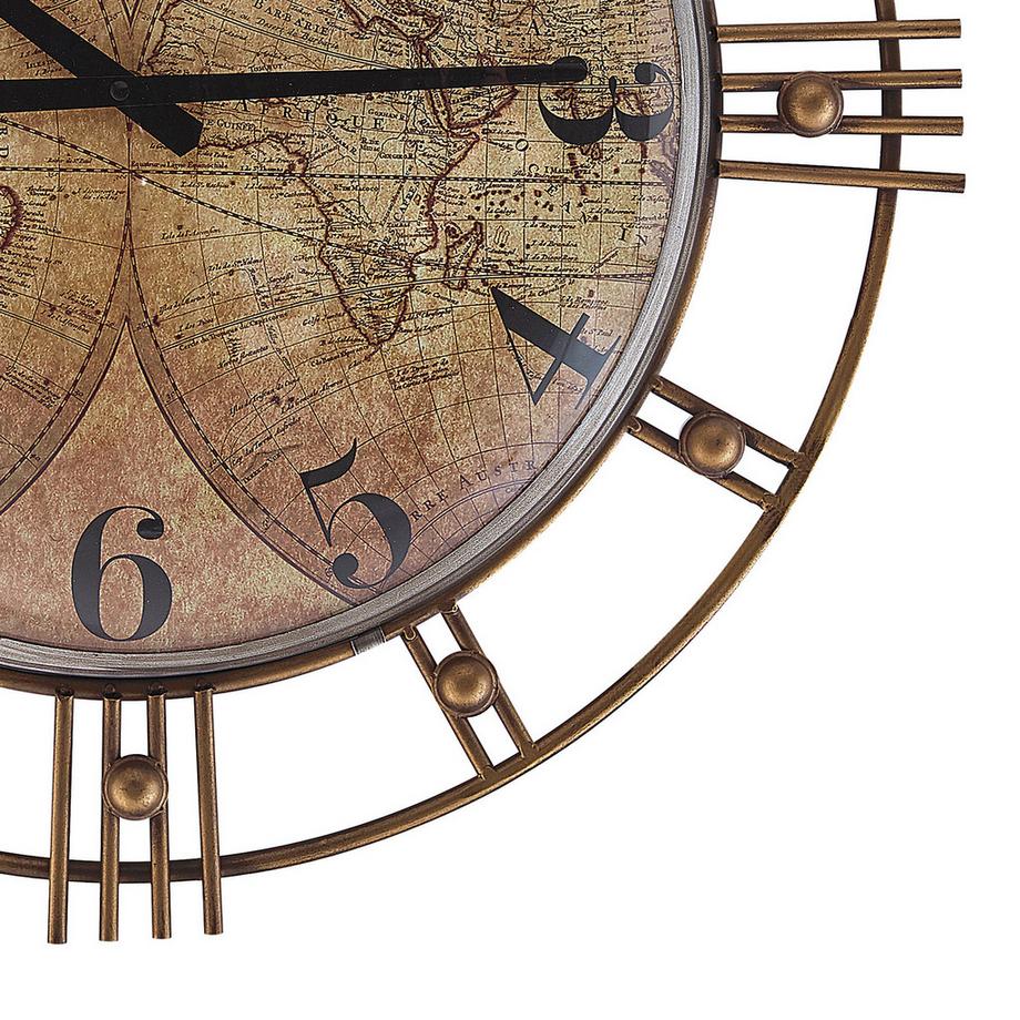 Beliani Horloge murale en Verre Rétro LANCY  