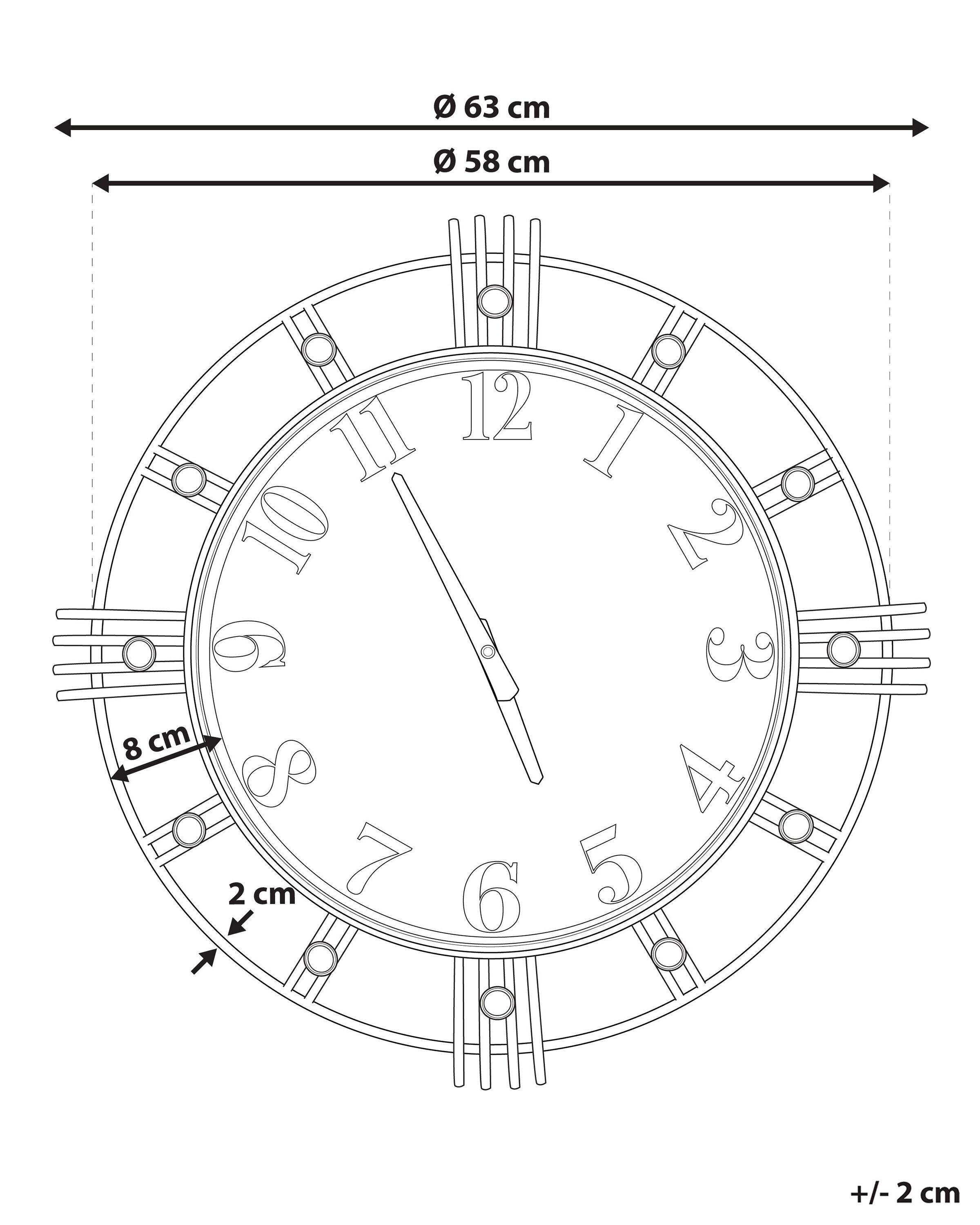 Beliani Orologio da parete en Vetro Retrò LANCY  