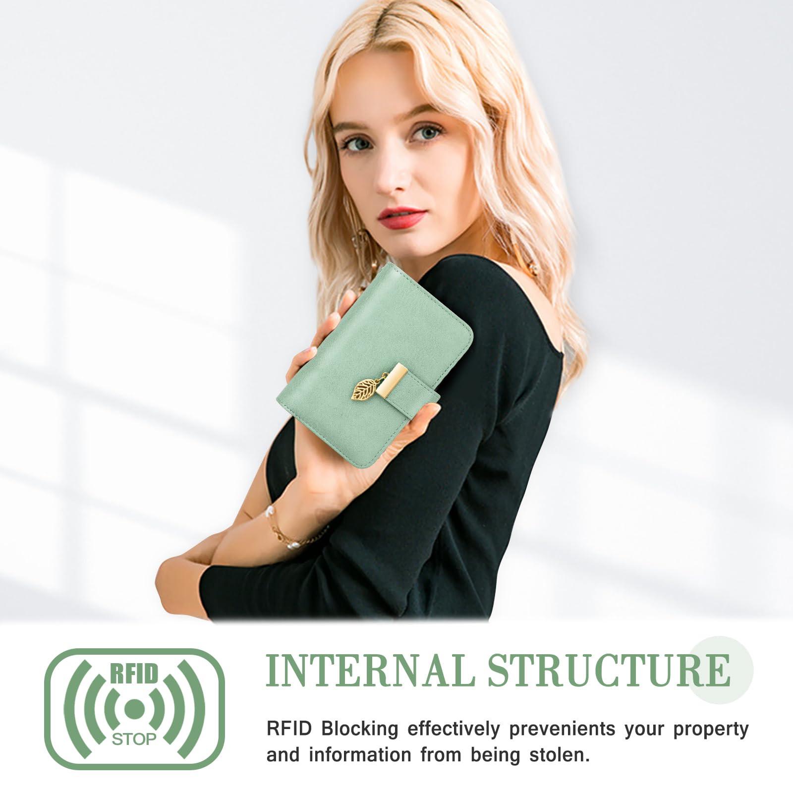 Only-bags.store Portafoglio in pelle Protezione RFID 18 scomparti per carte Cerniera a catena Cordino  