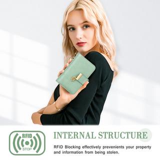 Only-bags.store Ledergeldbörse RFID Schutz 18 Kartenfächer Reissverschlusskette Schlüsselband  