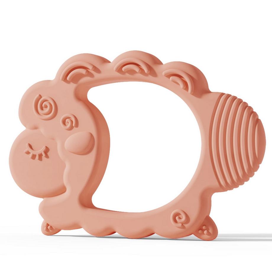 Anneau de dentition bébé en silicone, aide à la dentition bébé