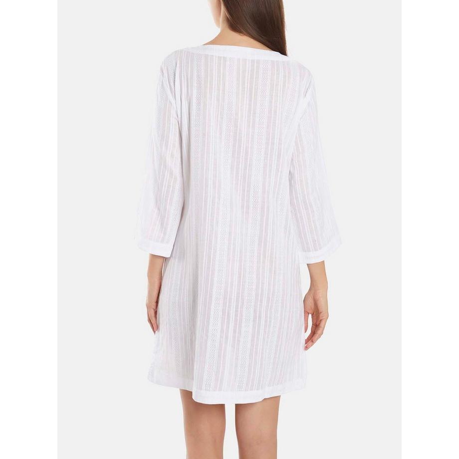 Selmark  Caftano da spiaggia in perline a maniche tre quarti 