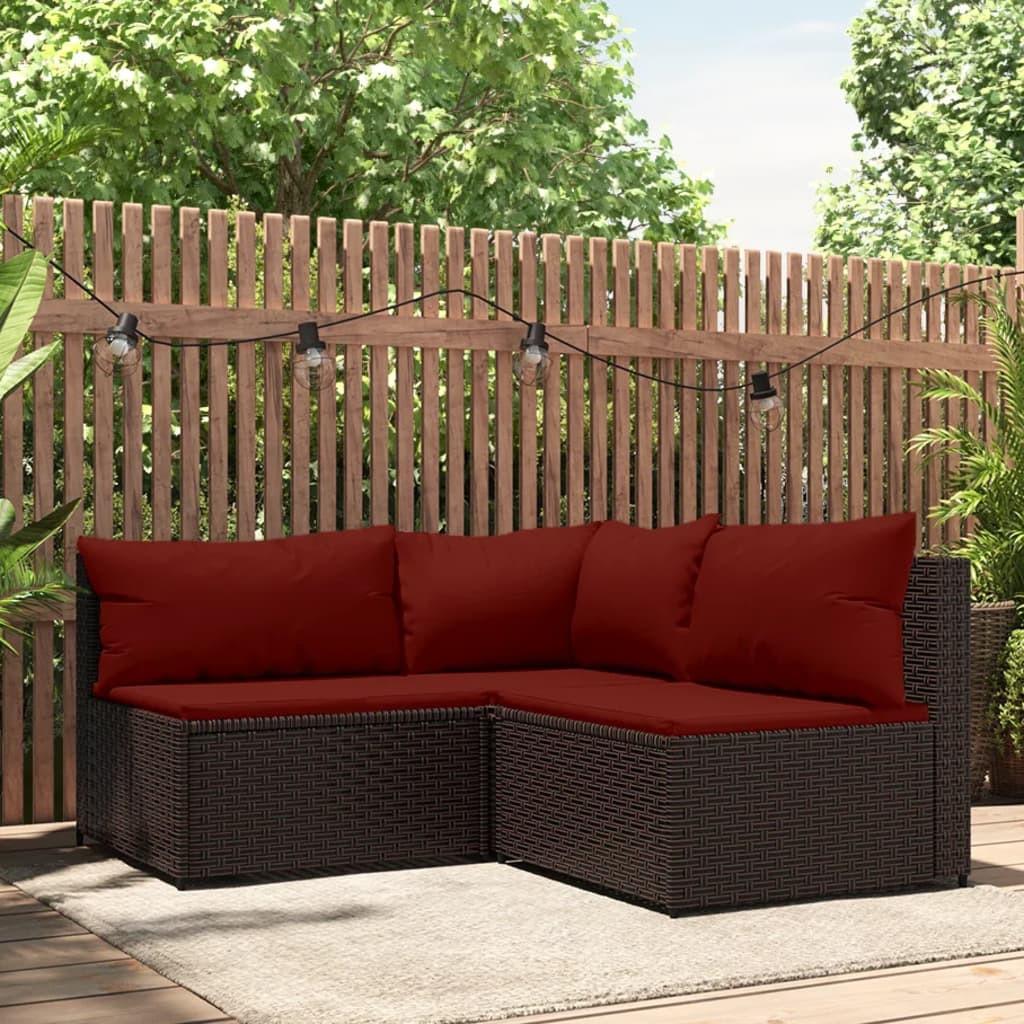 VidaXL set mobili da giardino Polirattan  