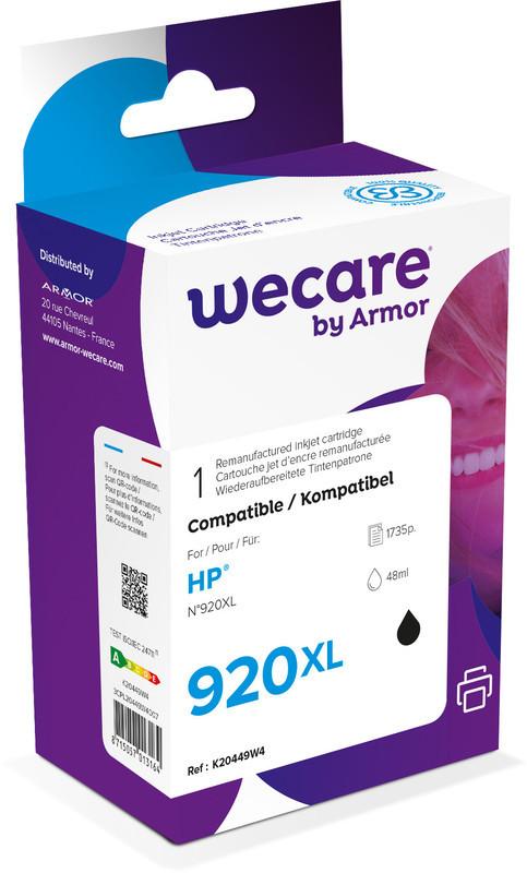 wecare  WECARE Tinte 920XL rebuilt schwarz CD975AEWE zu HP OfficeJet 6500 48ml 