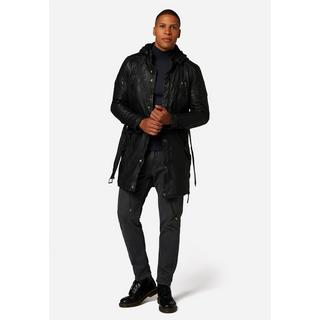 RICANO  Manteau en cuir pour homme Sheena, style parka moderne 