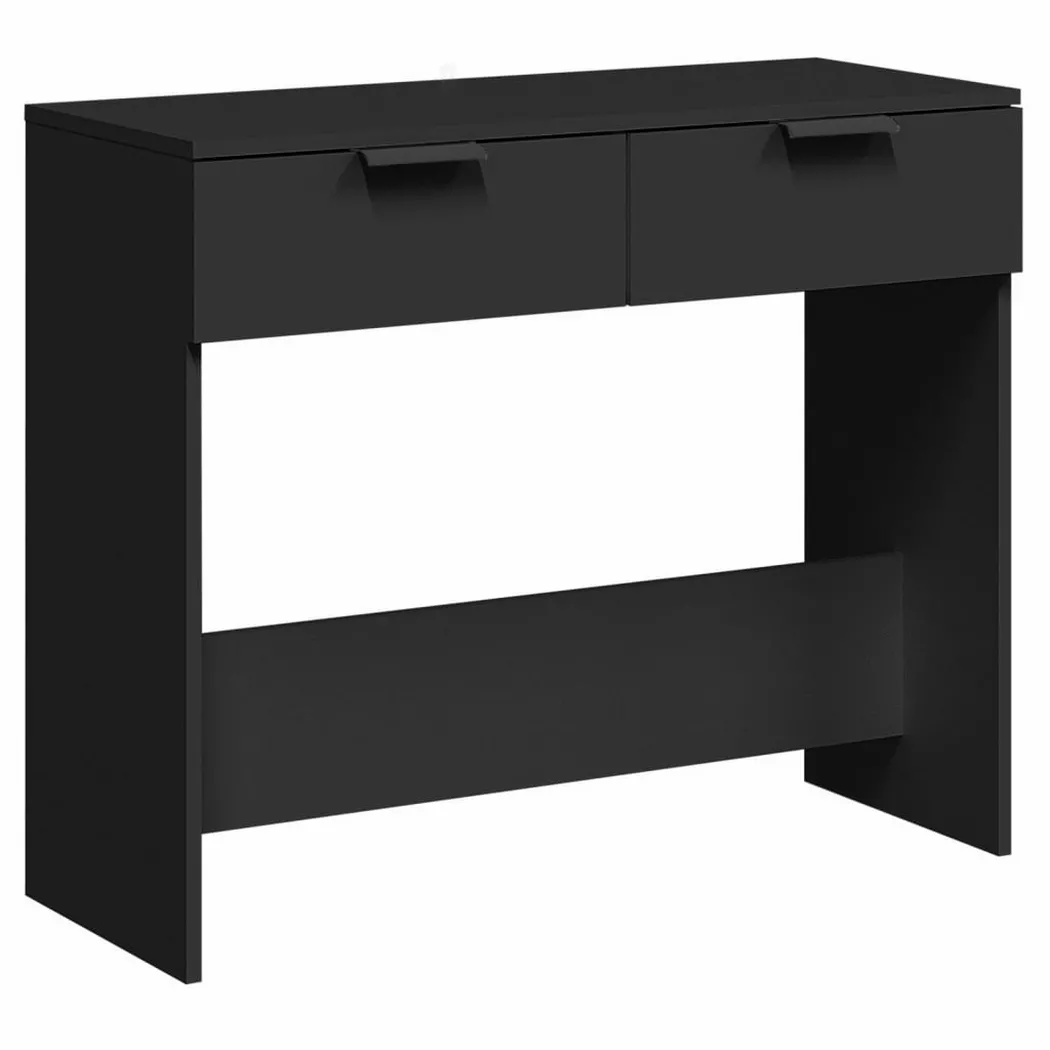 Table console noir 90x36x75 cm bois d ingénierie