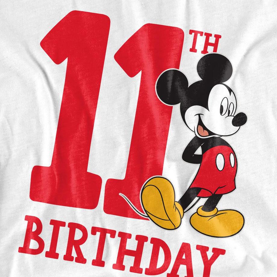 Disney Mickey Mouse T-Shirt 11° Compleanno  