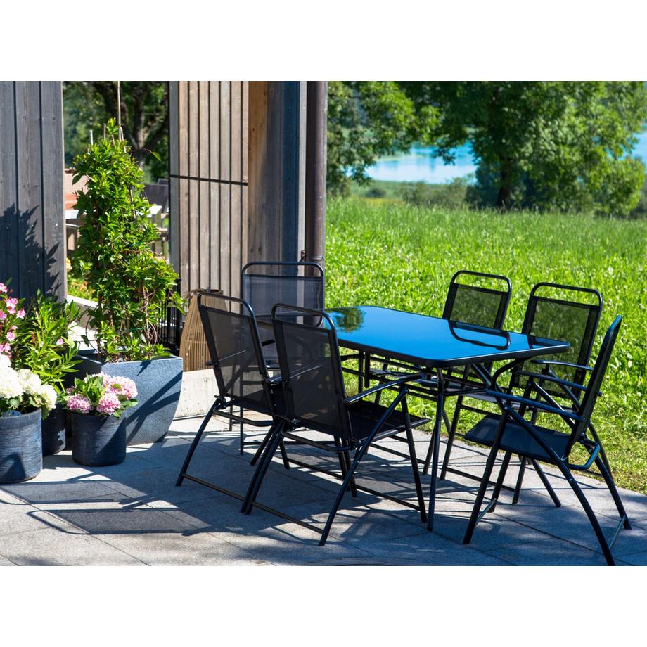 Beliani Gartentisch aus Stahl Minimalistisch LIVO  