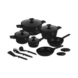 Berlinger 15-teiliges Kochgeschirr-Set Matte Black Collection  