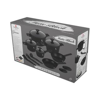Berlinger 15-teiliges Kochgeschirr-Set Matte Black Collection  