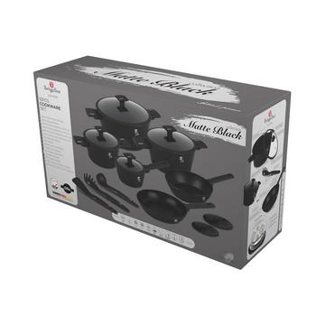 15-teiliges Kochgeschirr-Set Matte Black Collection