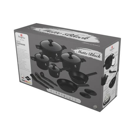 Berlinger 15-teiliges Kochgeschirr-Set Matte Black Collection  