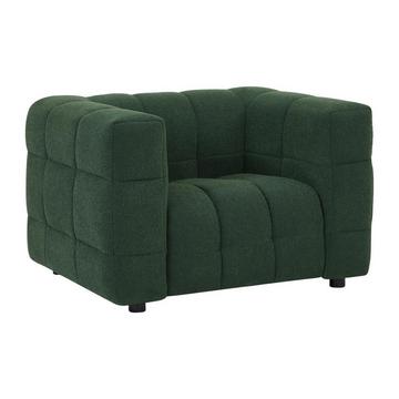 Fauteuil en tissu bouclette vert LERICI de Pascal Morabito