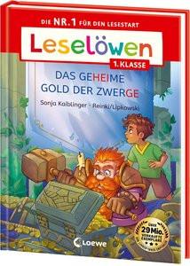 Leselöwen 1. Klasse - Das geheime Gold der Zwerge (Großbuchstabenausgabe) Kaiblinger, Sonja; Loewe Erstlesebücher (Hrsg.); Reinki, Kaja (Illustrationen); Lipkowski, Ron (Illustrationen) Copertina rigida 