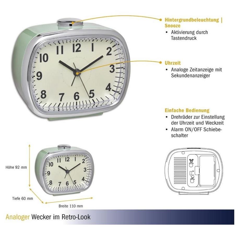 TFA Réveil analogique  rétro  