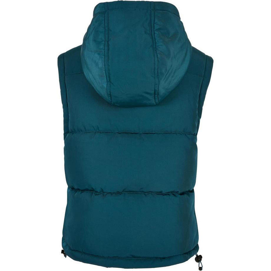 URBAN CLASSICS Recycelte Twill Kapuzen Puffer Weste  
