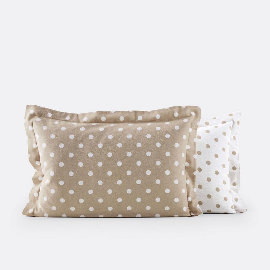 La Redoute Intérieurs Taie d'oreiller Clarisse Flanelle à Pois  