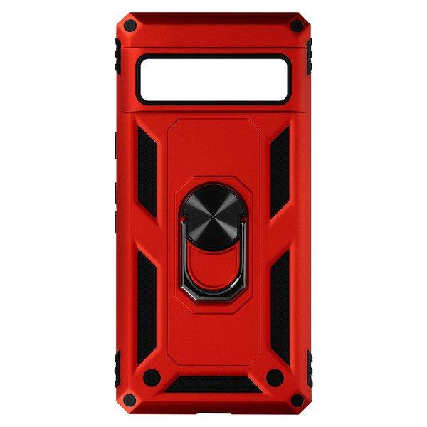 Avizar  Coque Google Pixel 7 Bague Support Rouge 