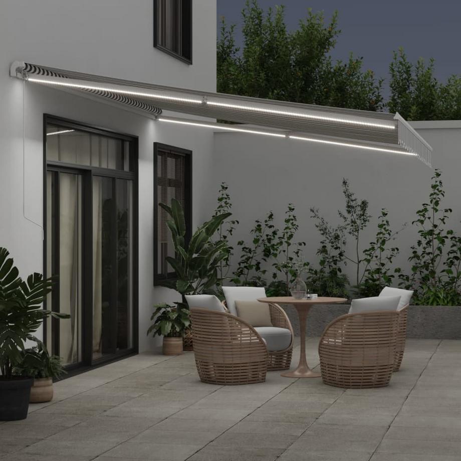 VidaXL tenda da sole retrattile Alluminio  