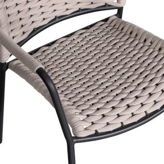 mutoni living Chaise de jardin Taki avec accoudoirs sable  